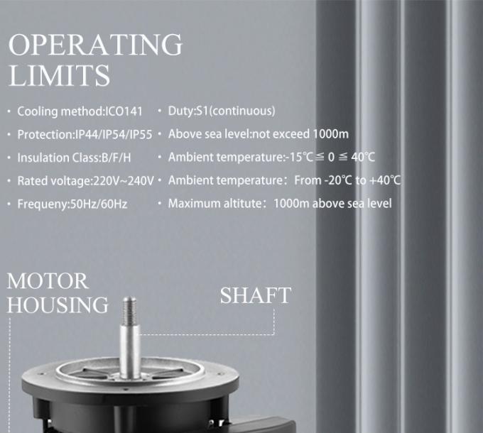 Efisiensi Tinggi 2800rpm Motor Listrik Aluminium Housing Untuk Pompa Kolam Renang 2